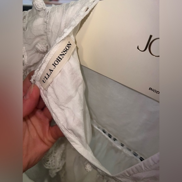 ULLA JOHNSON LILLY BLOUSE IN PRISTINE - Picture 8 of 10